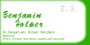 benjamin holper business card